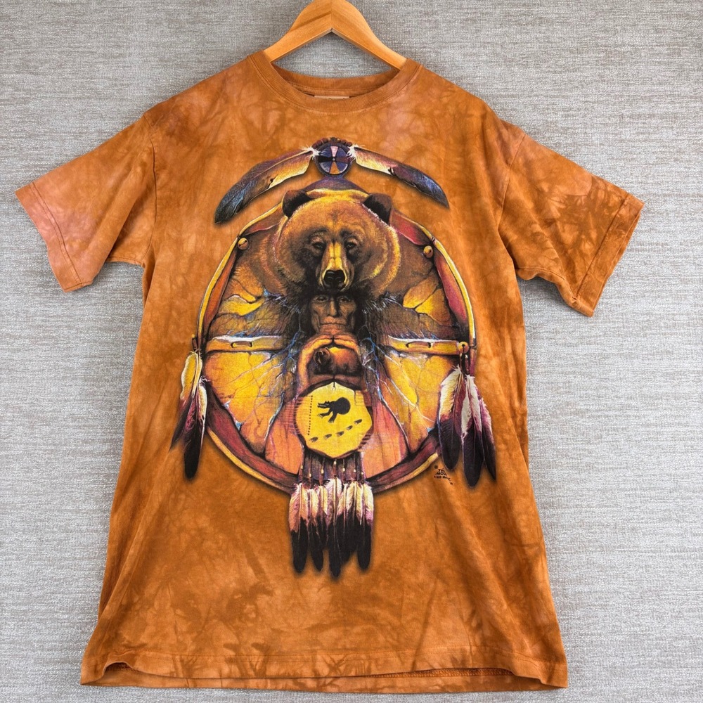 The Mountain Bear Spirit Native American Dreamcatcher Tee Adult L Vintage 1999